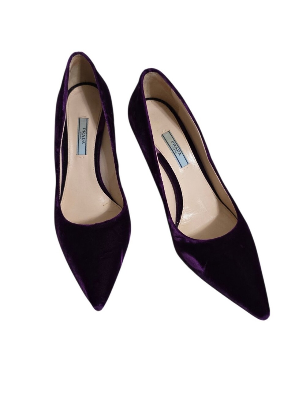 Prada Velvet Heels in Royal Purple Size 9.5